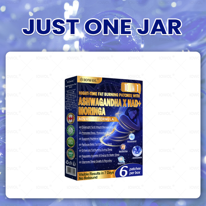 CA IOWOL ® NIGHT-TIME FAT BURNING PATCHES! ZERO PILLS & ZERO WASTE & ZERO STRUGGLE & 50% RESULTS.